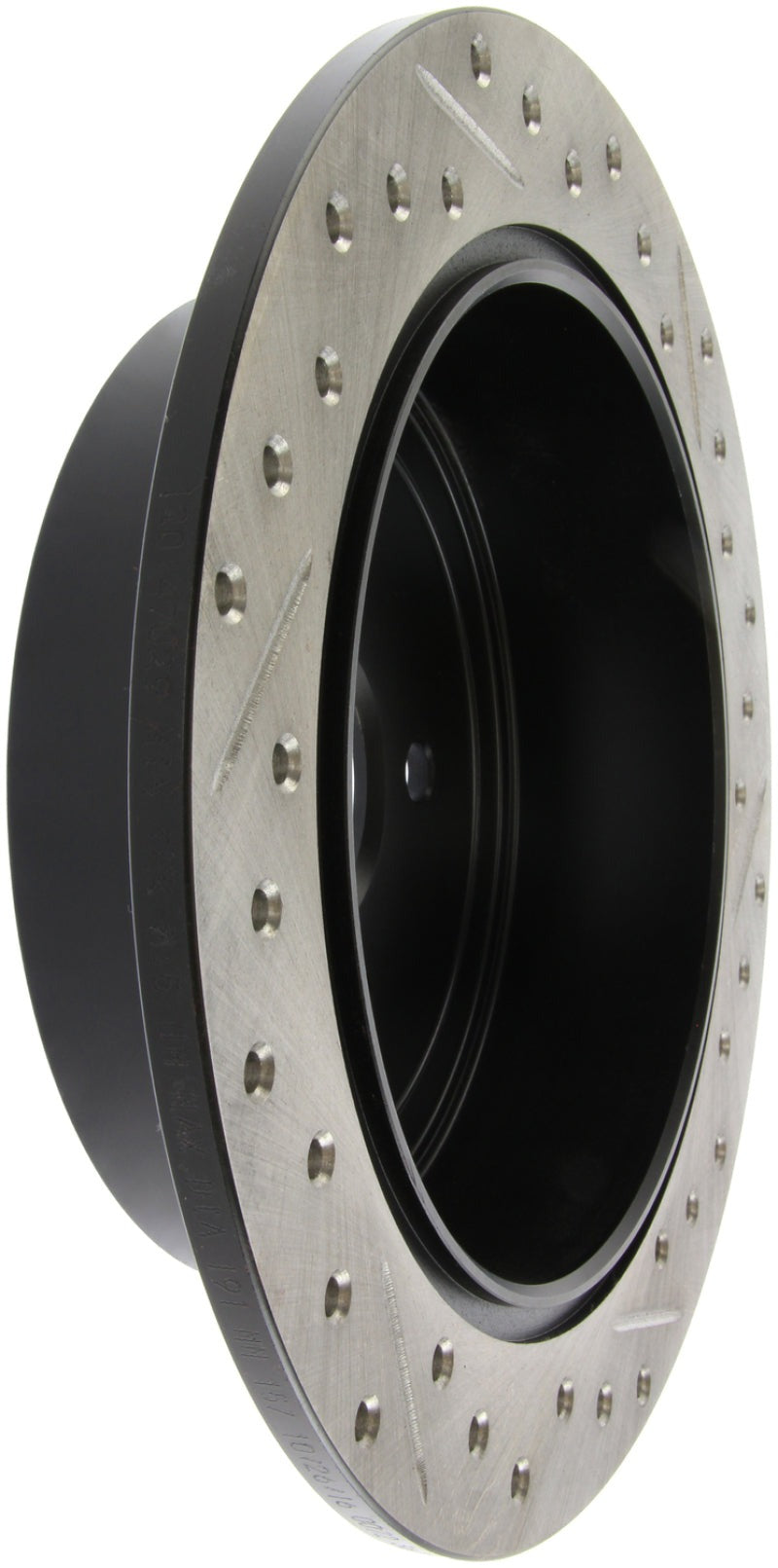 StopTech Slotted & Drilled Sport Brake Rotor - Rear Right - 2008-2014 Subaru WRX (Excl. STI)