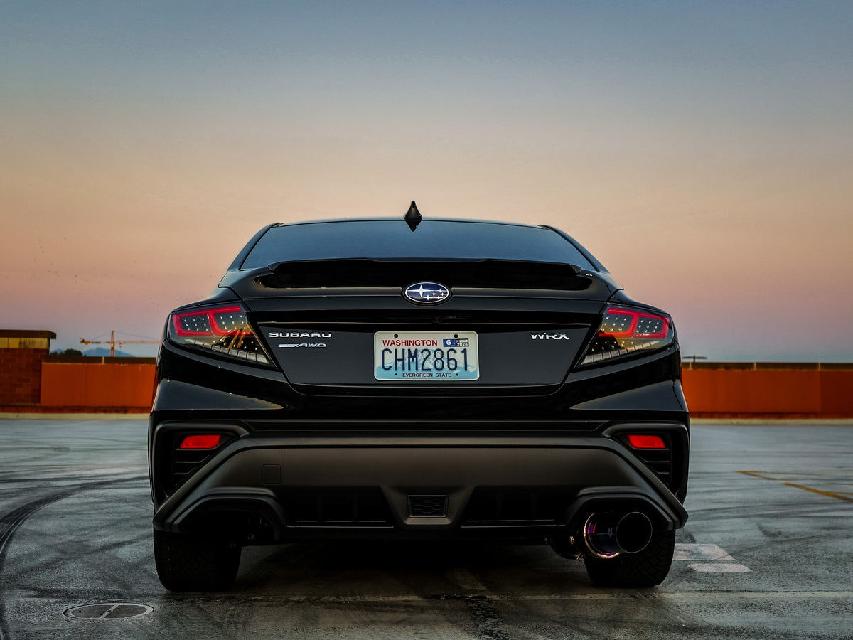 OLM Spec-AR LED Taillights (Clear Lens/Black Base/Red Bar) - 2022+ WRX