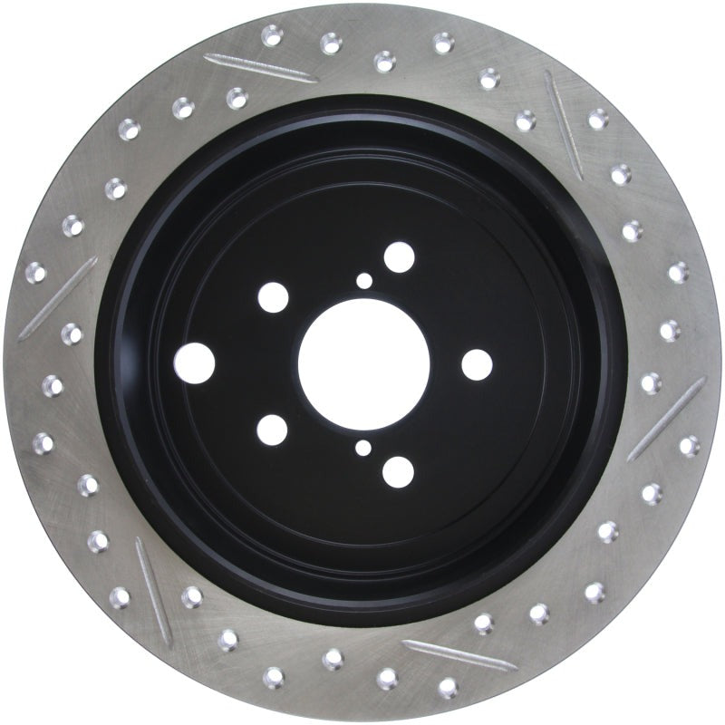 StopTech Slotted & Drilled Sport Brake Rotor - Rear Right - 2008-2014 Subaru WRX (Excl. STI)