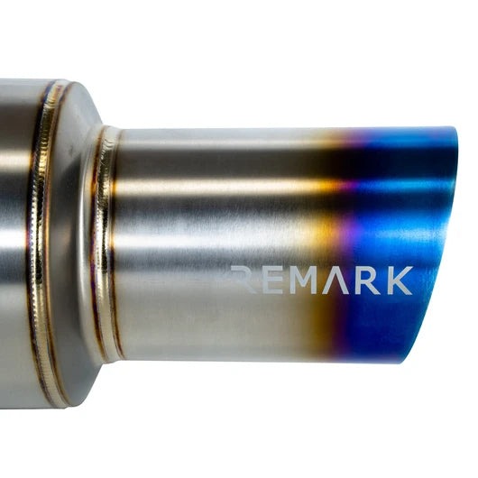 Remark R1-Spec Catback Exhaust Titanium Muffler Section w/ Burnt Tip - 2015-2021 Subaru WRX / STI