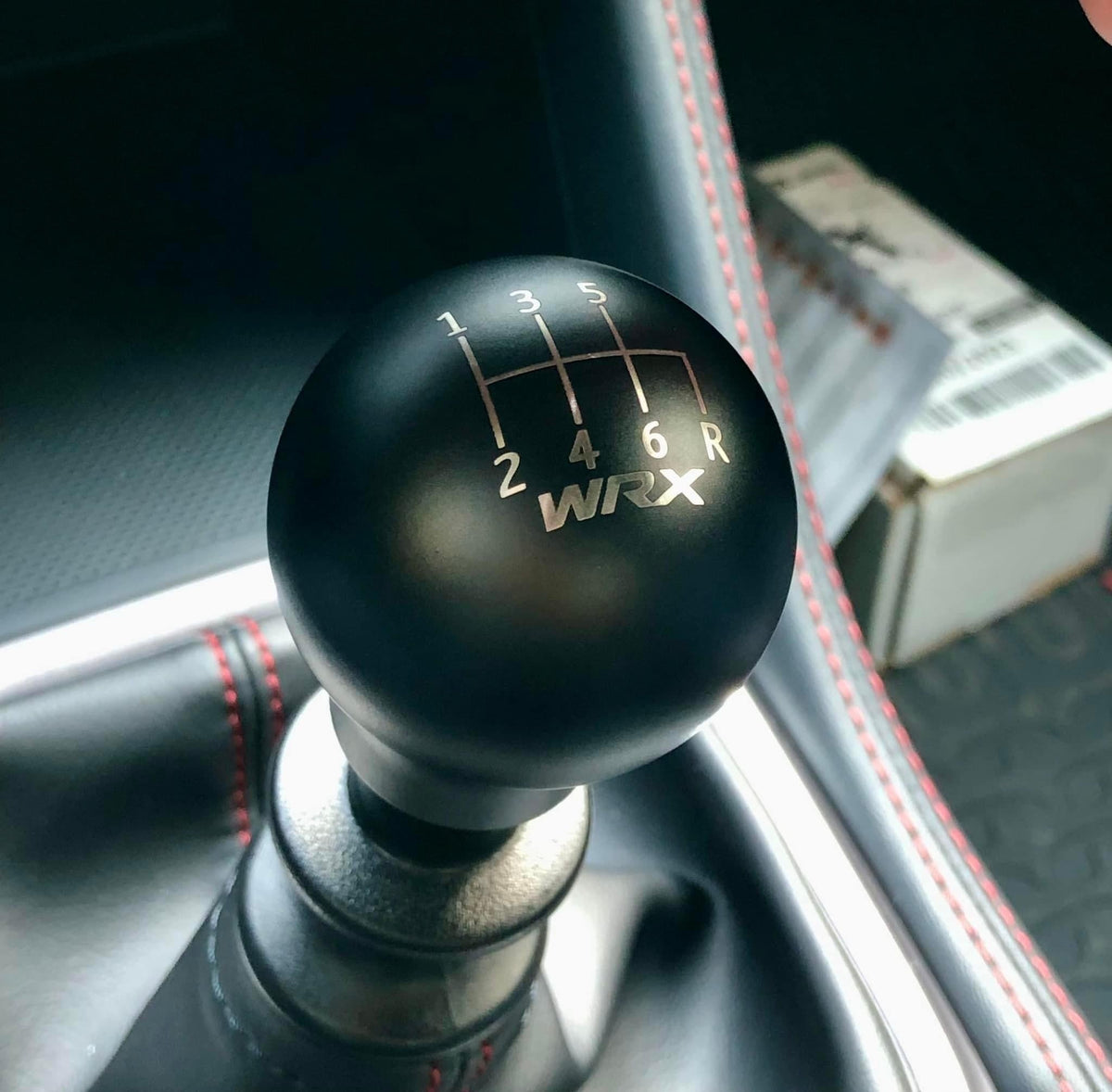 Billetworkz Weighted Shift Knob - 6 Speed WRX Standard Engraving - Subaru WRX 2015-2025