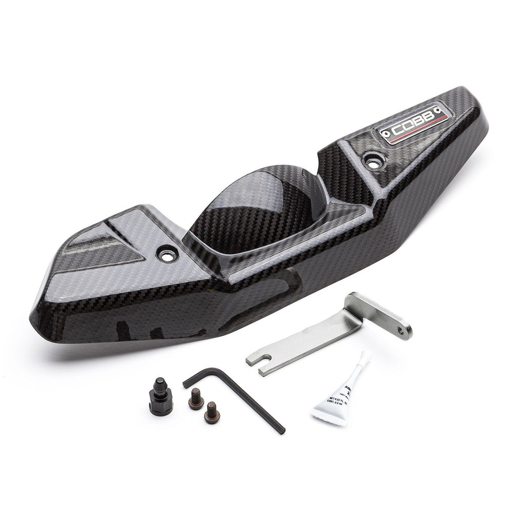Cobb Redline Carbon Fiber Alternator Cover - Gloss Finish - 2008-2021 Subaru STI / 2008-2014 Subaru WRX