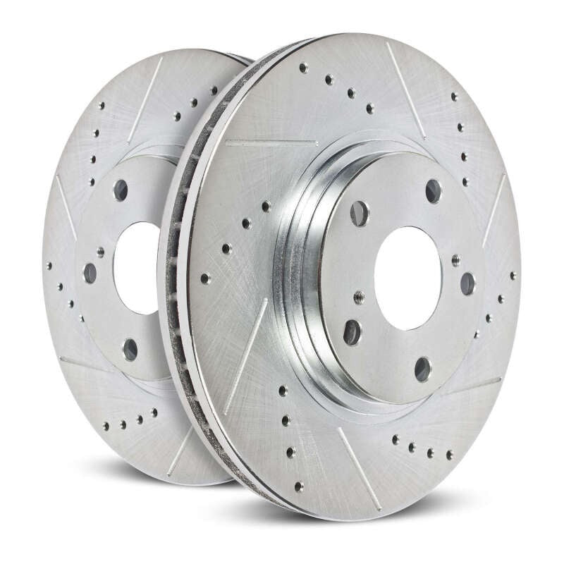 Power Stop Evolution Drilled & Slotted Rotors - Front - 2019-2021 Subaru Ascent