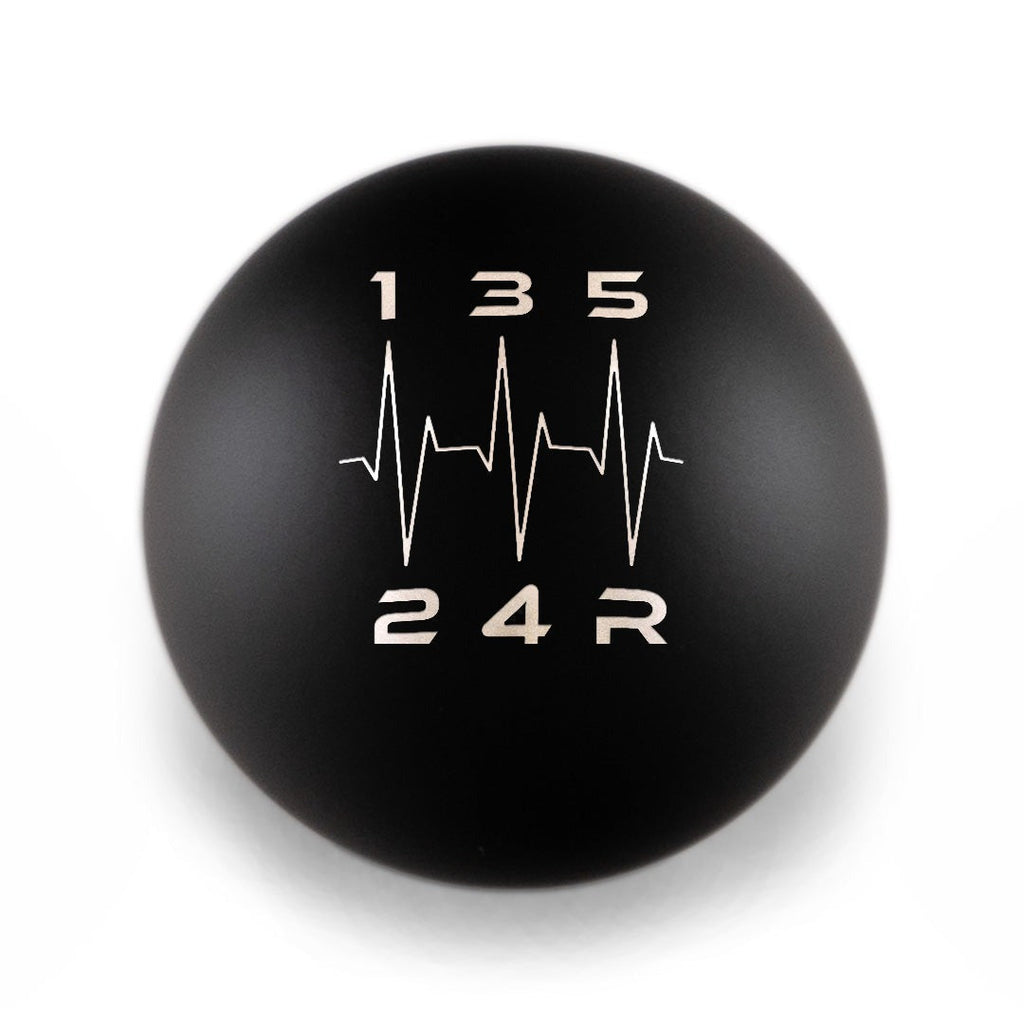 Billetworkz Weighted Shift Knob - 5 Speed Heartbeat Engraving - Subaru WRX