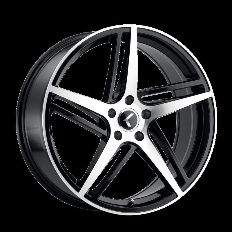 Kraze KR195 Milano 20x8.5 5x114.3 +38 Offset Gloss Black Machined Wheel