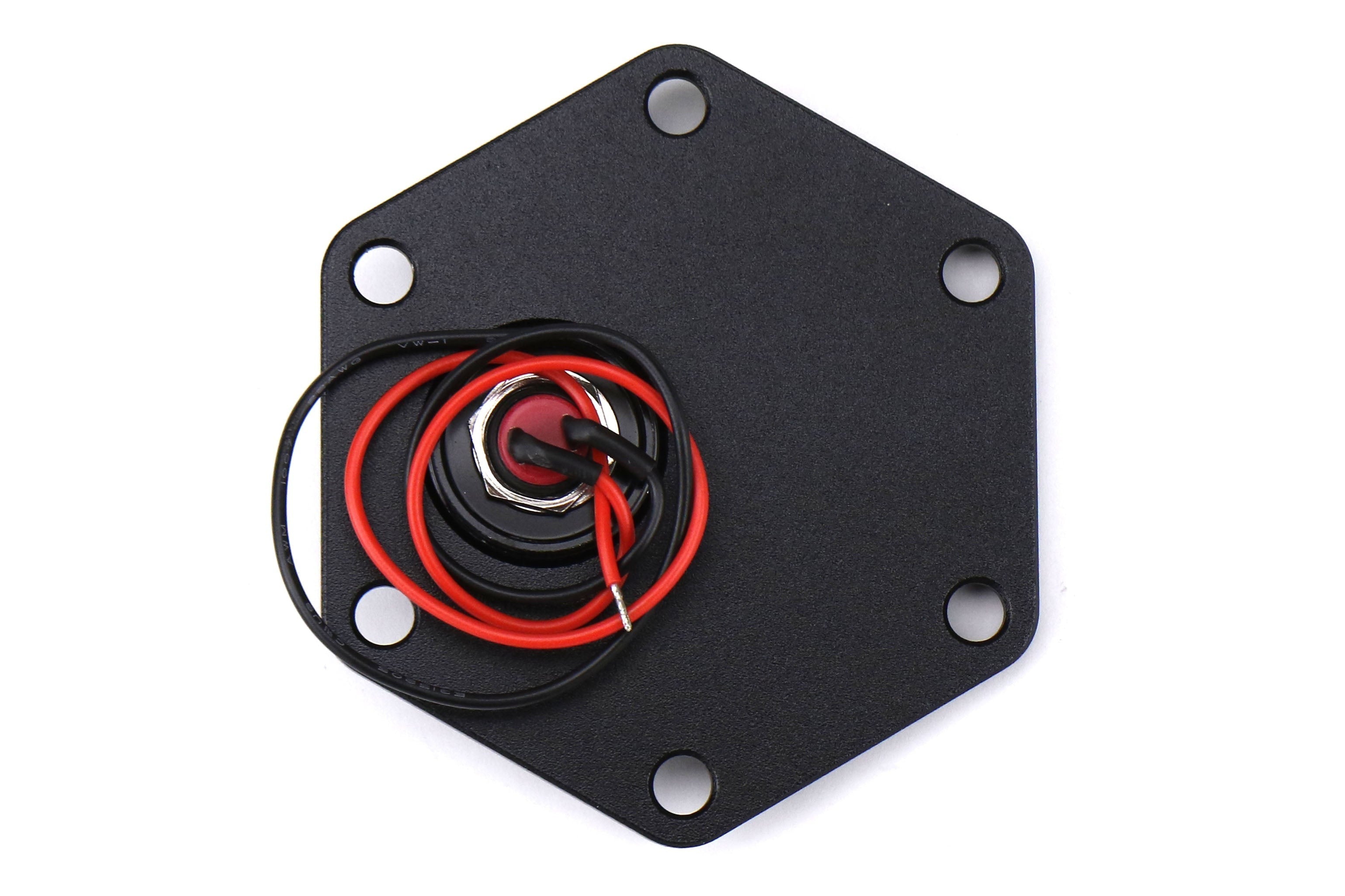 NRG Innovations Hexagonal Style Black Ring w/ Horn Button - Universal