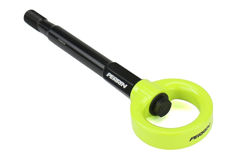 PERRIN Tow Hook Kit Rear Neon Yellow - 2008-2014 Subaru WRX / STI Sedan