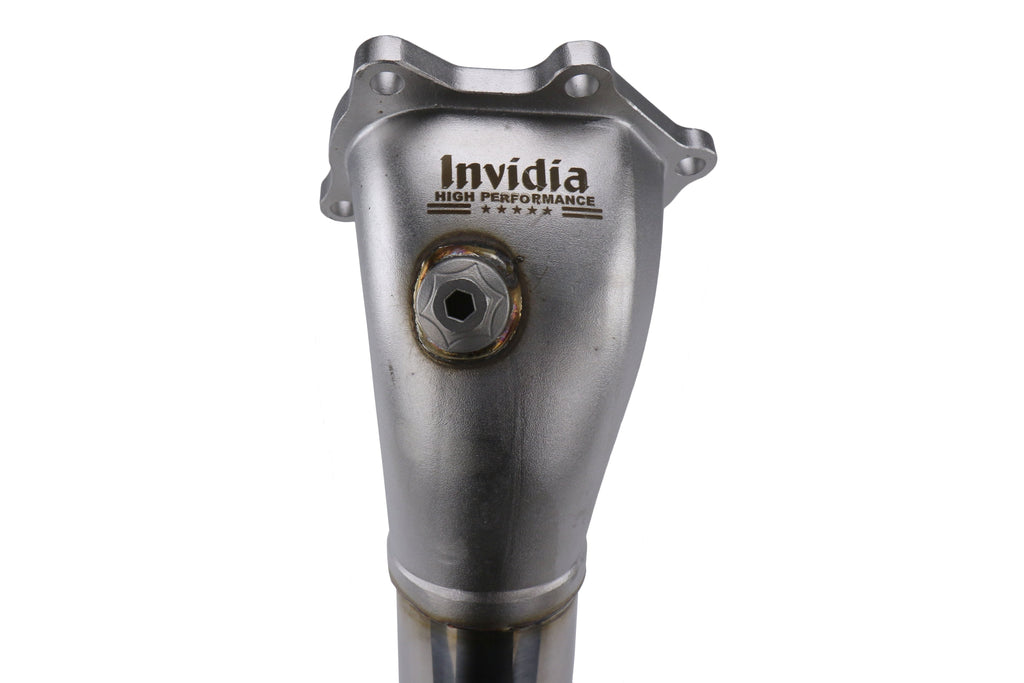 Invidia Downpipe Lower Catted Divorced Wastegate w/ 2 Bungs - Subaru Models (Inc. 2008-2014 WRX / 2008-2021 STI)
