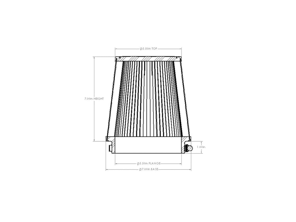 aFe Magnum FORCE D2 Replacement Air Filter 5-1/2in x 7in x 5-1/2in x 7in - 21-90045V