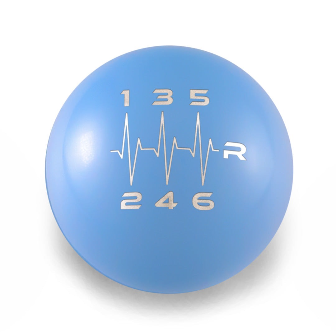 Billetworkz Weighted Shift Knob - 6 Speed Heartbeat Engraving - Subaru STI