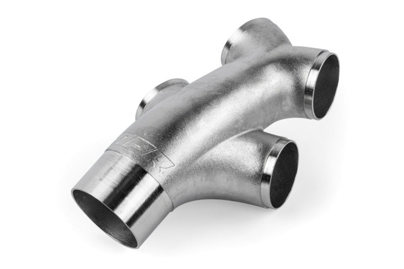APR Cast T304 Stainless Steel Double Y-Splitter - 76mm to Quad 63.5mm (3in to Quad 2.5in)