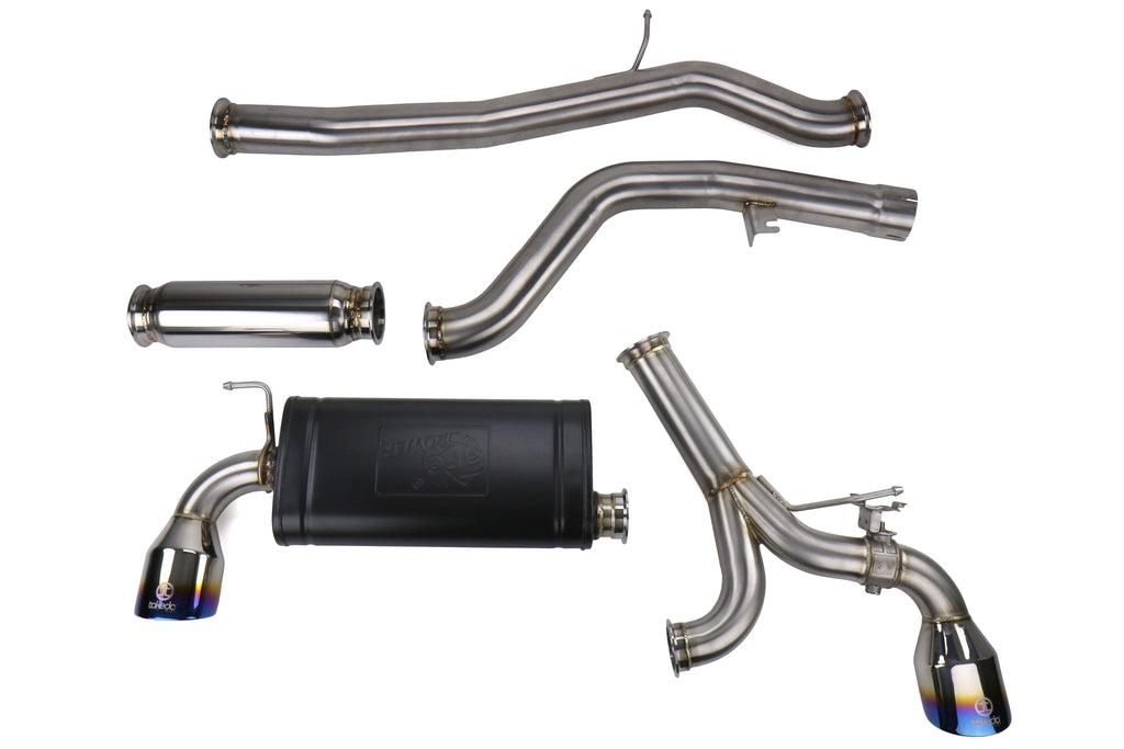 aFe Takeda Cat-Back Stainless Steel Cat-Back Exhaust System w/Blue Flame Tips - 2020-2026 Toyota Supra