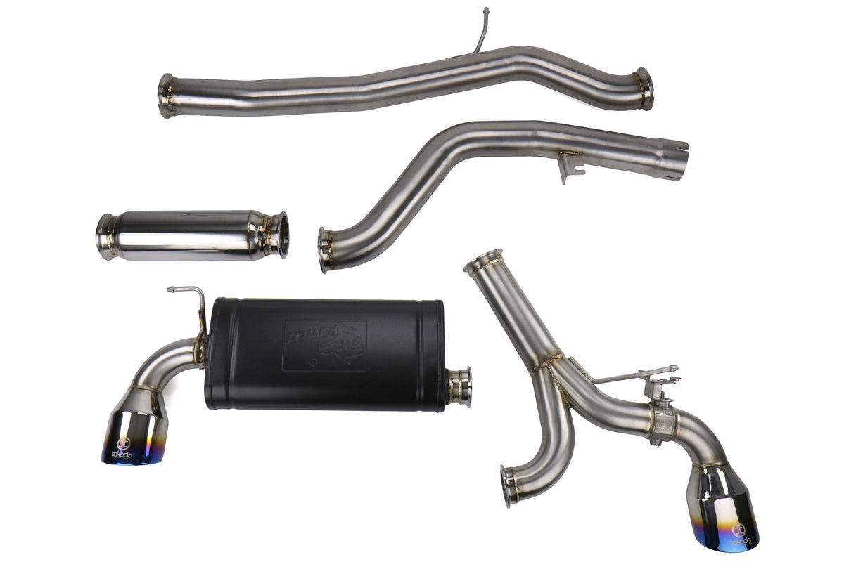 aFe Takeda Cat-Back Stainless Steel Cat-Back Exhaust System w/Blue Flame Tips - 2020-2026 Toyota Supra