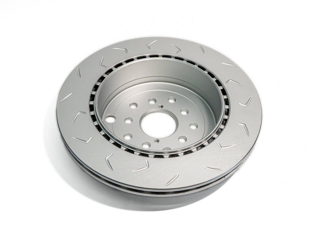 FactionFab Slotted Rear Rotor V2 Dual Drilled - Subaru STI 2008-2017