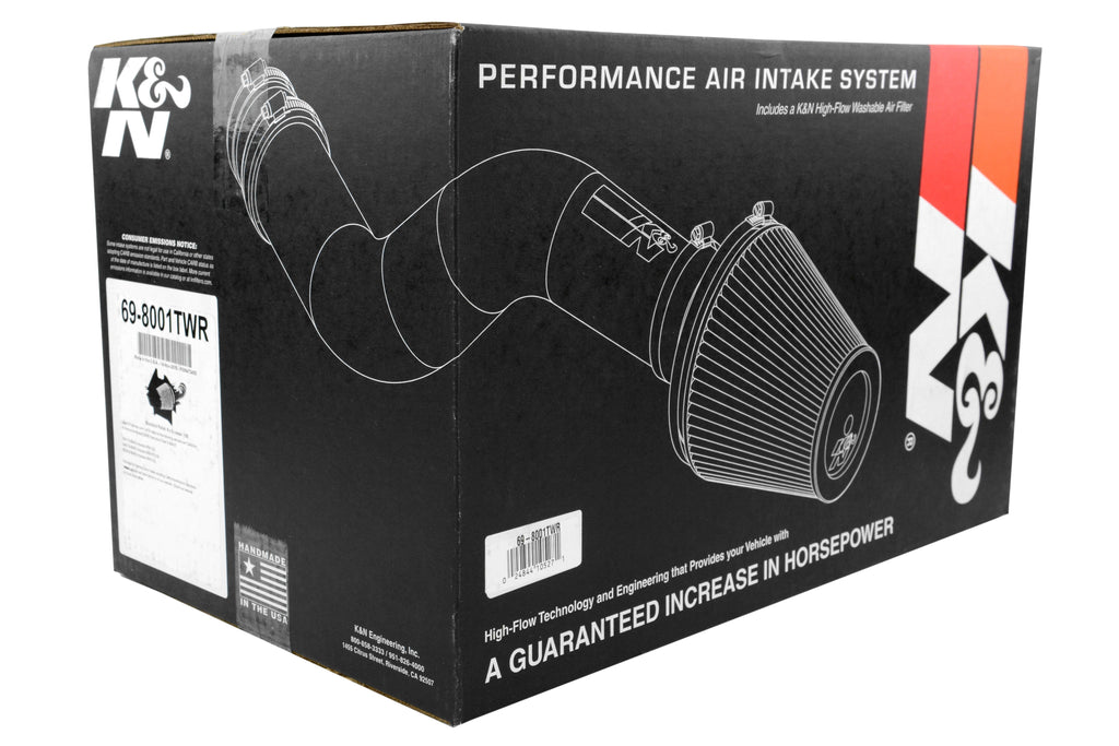 K&N Wrinkle Red Typhoon Short Ram Intake - 2002-2007 Subaru WRX / 2004-2007 STI