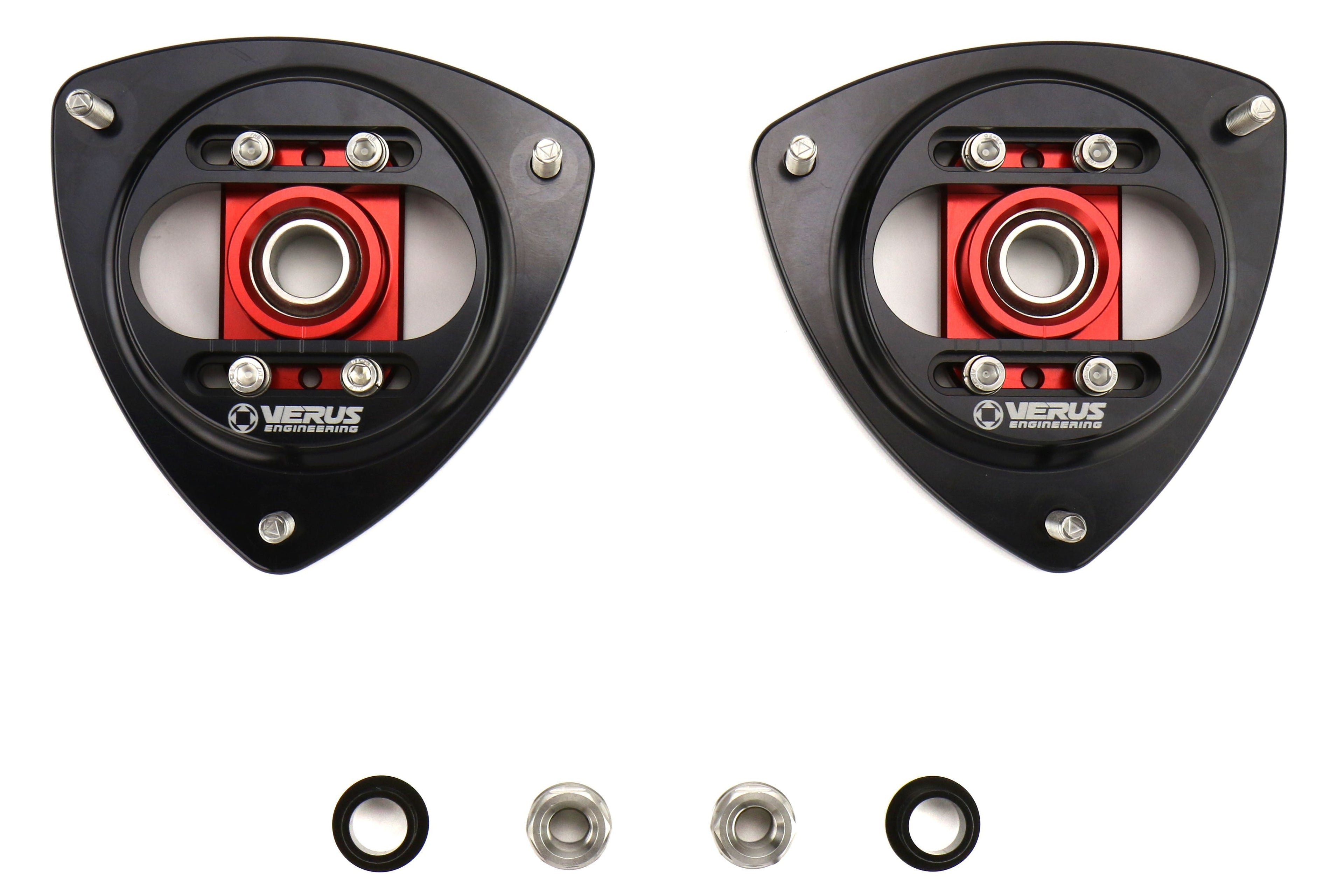 Verus Engineering Front Camber Plate Kit Red - 2013-2021 Scion FRS / Subaru BRZ / Toyota 86