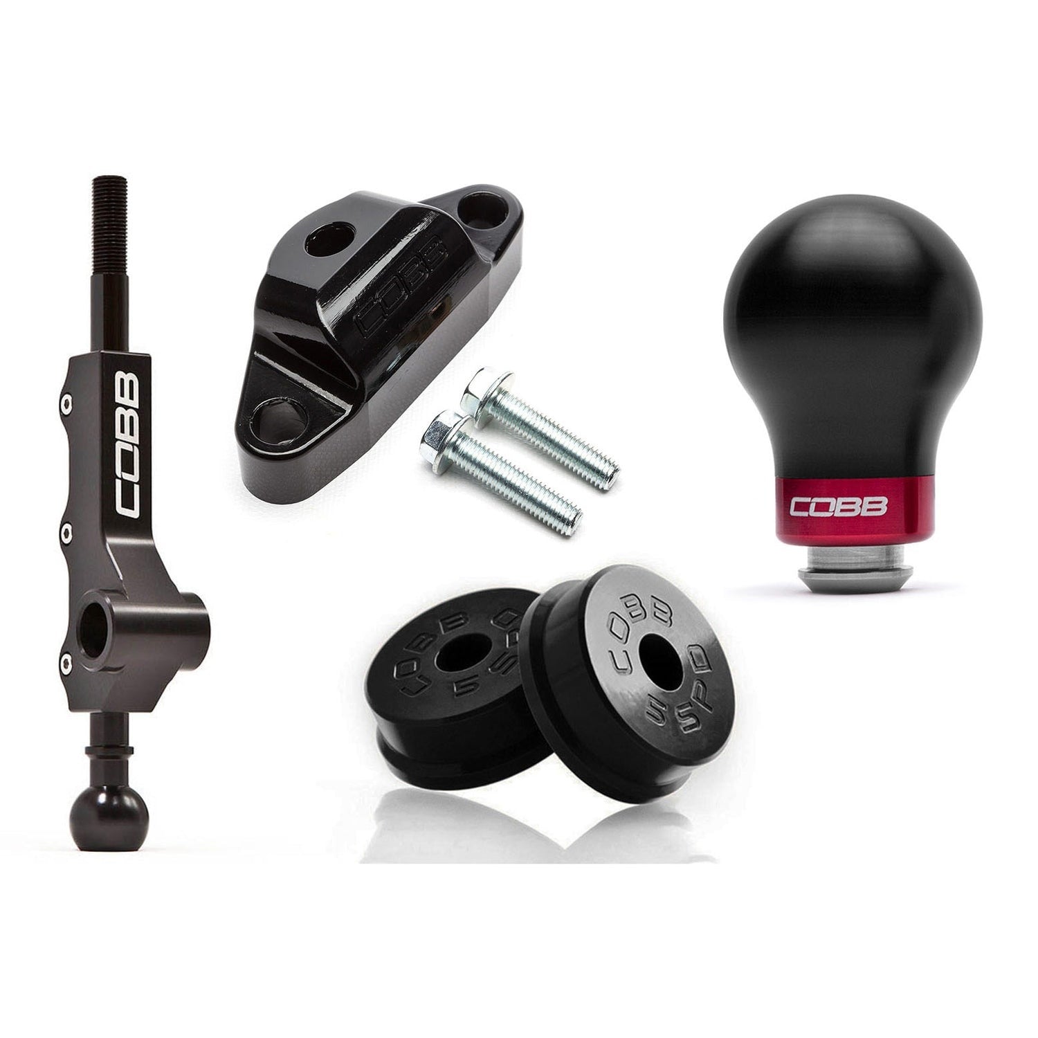 Cobb Stg 1+ Drivetrain Package (Weighted Knob) - Black - 2008-2026 Subaru WRX / 2005-2009 Legacy GT / 2006-2008 Forester XT 5MT