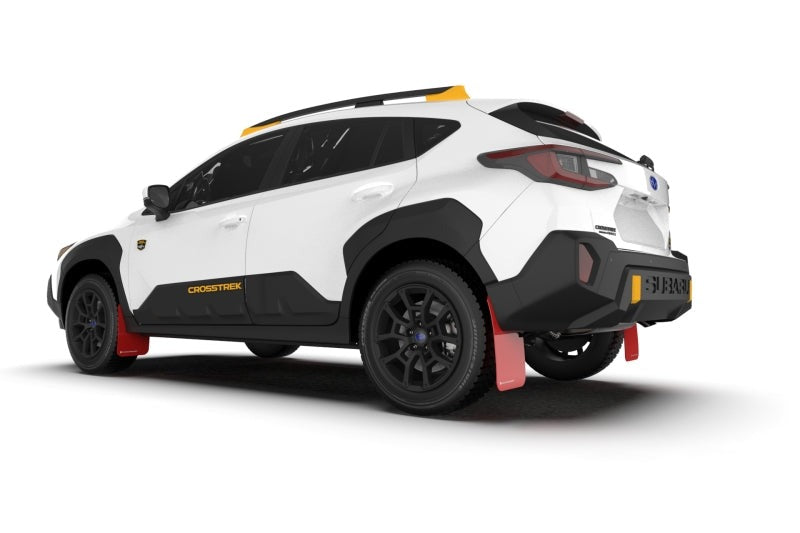 Rally Armor Red UR Mud Flap - Black Logo (Wilderness, No Drill) - 2024-2026 Subaru Crosstrek