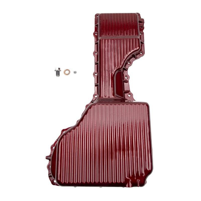 Wehrli 17-19 GM Duramax WCFab X PPE High Capacity Aluminum Oil Pan - WCFab Red