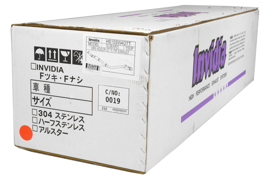 Invidia N1 Single Exit Cat Back Exhaust - Titanium Tip - 2015-2021 Subaru WRX / STI