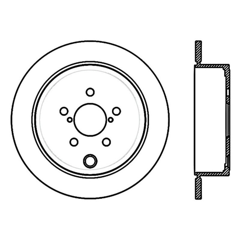 Centric CRYO-STOP Rear Brake Rotor - 2008-2014 Subaru WRX / 2009-2013 Subaru Forester