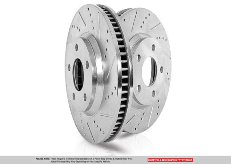 Power Stop Evolution Drilled & Slotted Rotors - Front - 2019-2021 Subaru Forester