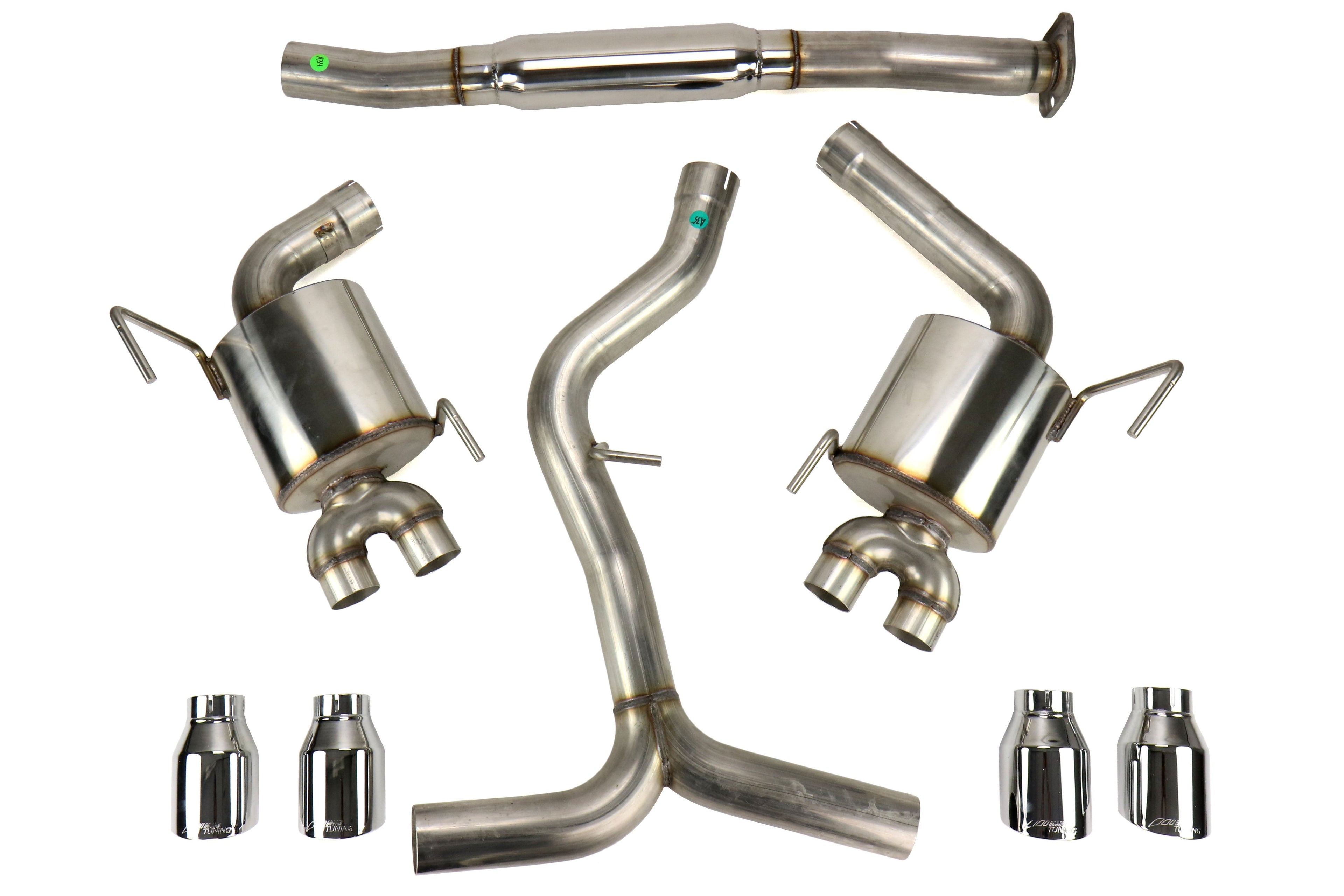AWE Touring Edition Cat-Back Exhaust (Chrome Silver Quad Tips) - 2015-2021 Subaru WRX / STI