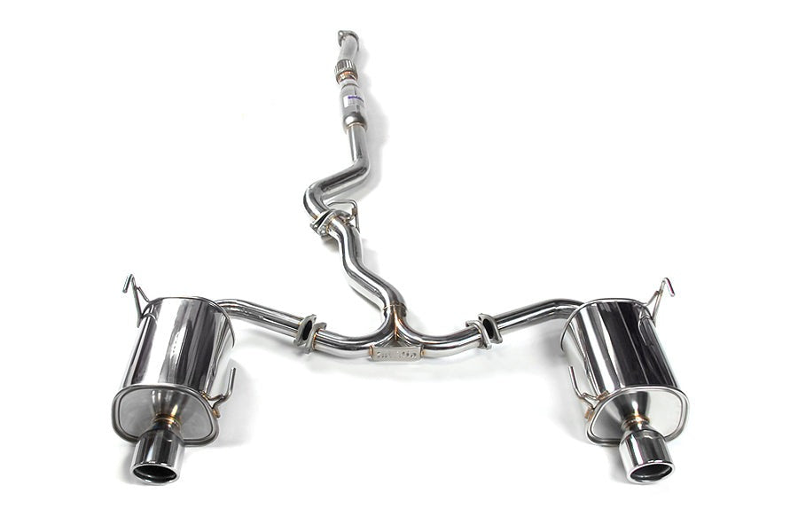 Invidia Q300 Cat Back Exhaust - Rolled Stainless Steel Tips - 2008-2010 Subaru WRX Sedan / 2009-2014 Forester XT