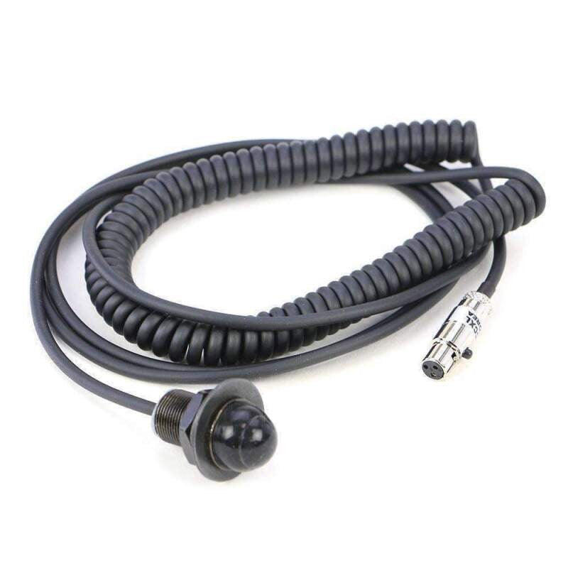 Rugged Radios Hole Mount Steering Wheel Push to Talk Cable (PTT) with Coil Cord for Intercoms