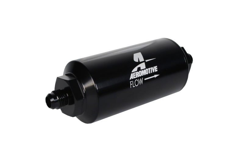 Aeromotive In-Line Filter - AN-06 238 Stainless Mesh Element - Anodized Black