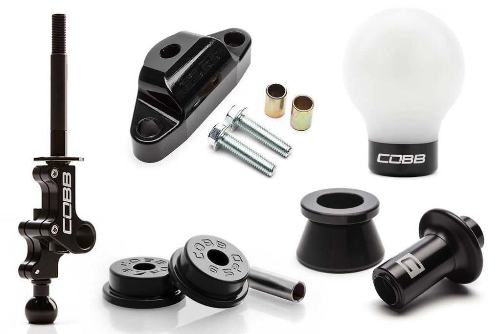 Cobb Stg 2+ Drivetrain Pkg - Black Knob / White & Black Lockout - 2004-2021 Subaru STI 6MT