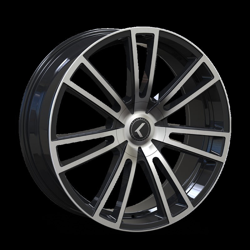 Kraze KR183 Spectra 22x8.5 5x110/127 +38 Offset Gloss Black Machined Wheel