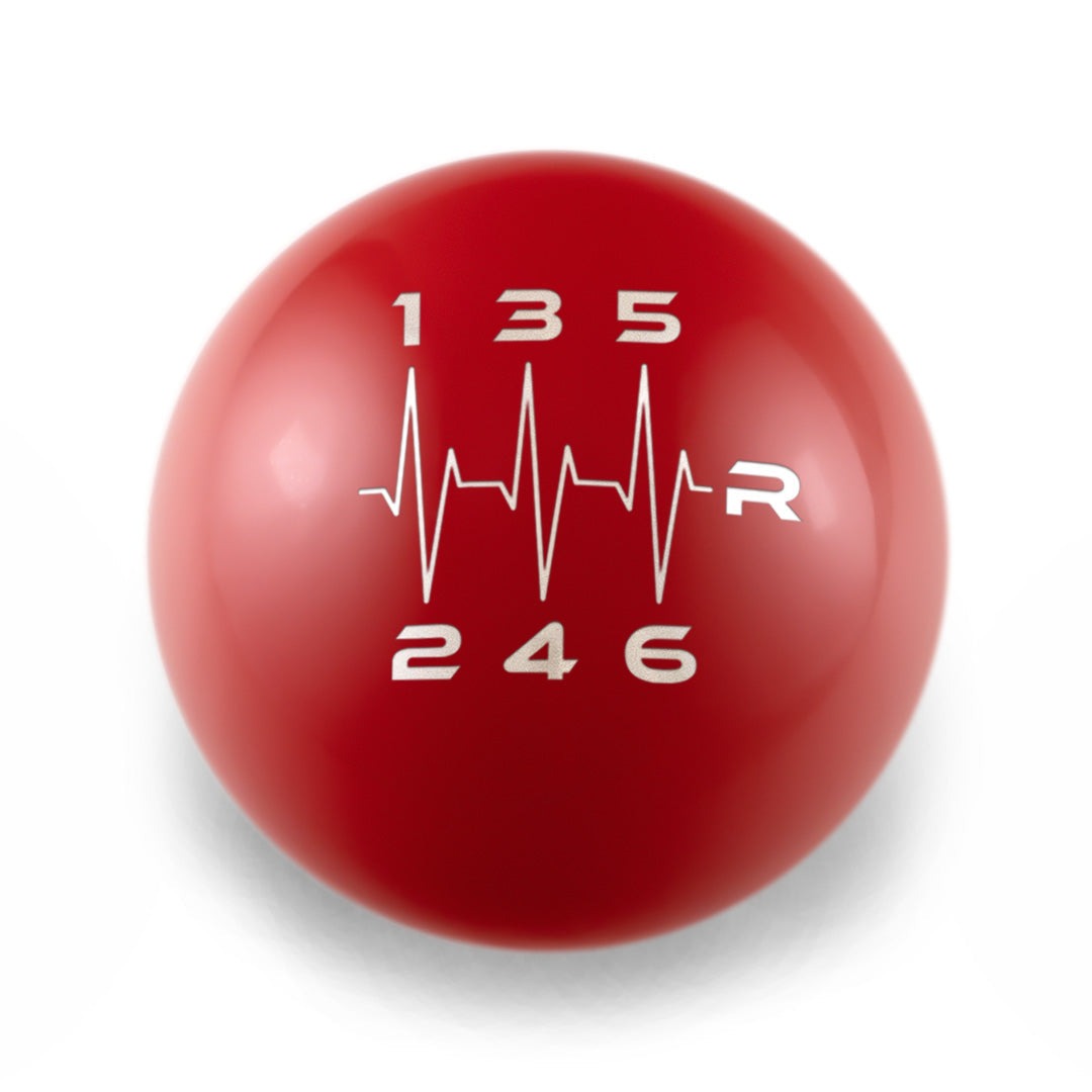 Billetworkz Weighted Shift Knob - 6 Speed Heartbeat Engraving - Subaru WRX 2015-2025