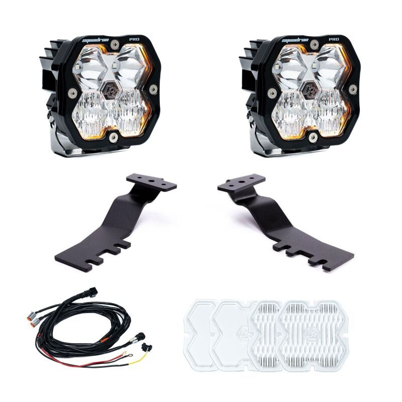 Baja Designs 2024+ Toyota Tacoma Squadron Pro 2.0 A-Pillar Kit (Driving/Combo) - Clear