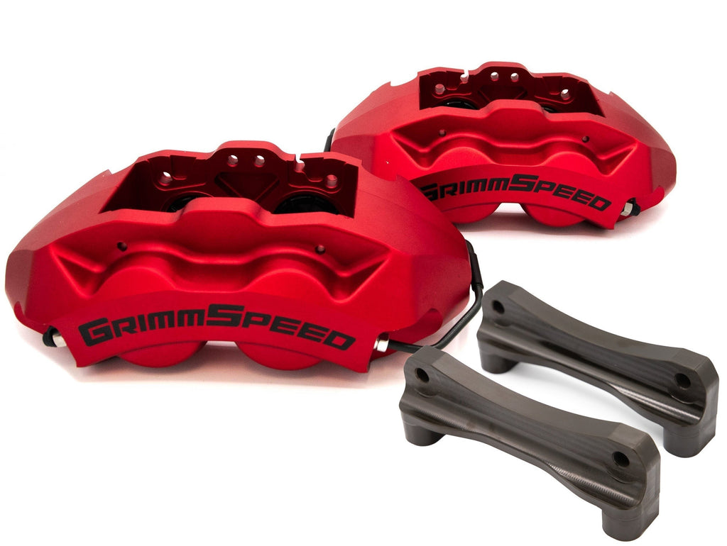 GrimmSpeed 4-Piston Brake Caliper Kit (316mm Rotor) - Red - 2022-2025 Subaru WRX (VB)