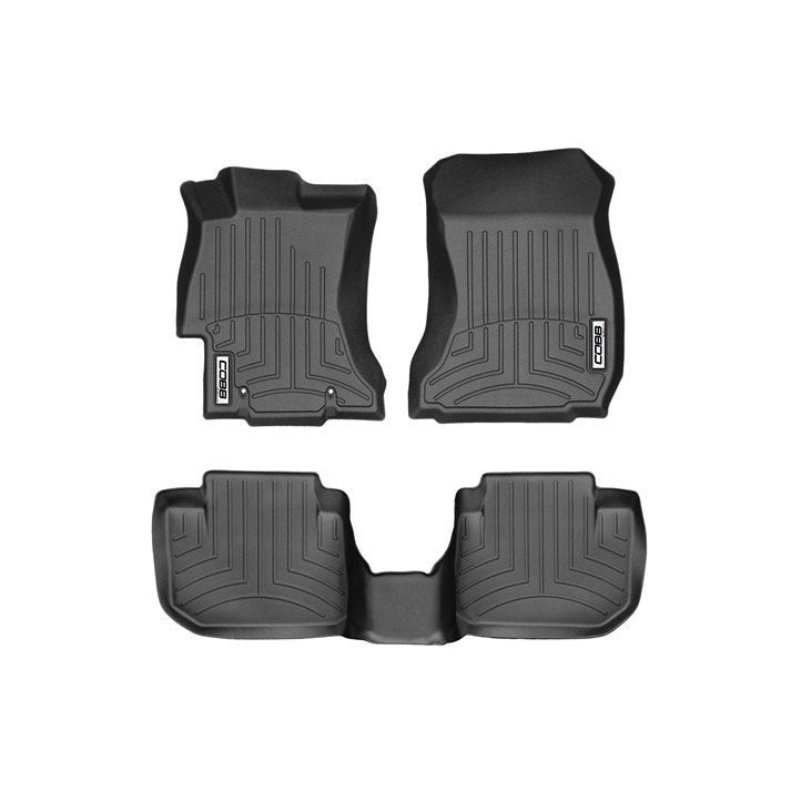 COBB Front and Rear FloorLiner by WeatherTech - Black - 2015-2017 Subaru WRX / STI