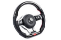 APR 15-26 Volkswagen Golf R/GTI/Jetta (MK7) Carbon Fiber/Red Stitch Steering Wheel (For Paddles)