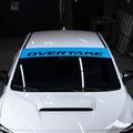 Overtake Windshield Banner (Blue) - 2002+ Subaru Models