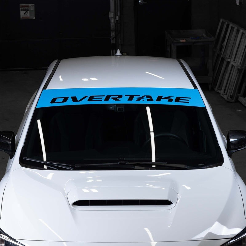 Overtake Windshield Banner (Blue) - 2002+ Subaru Models