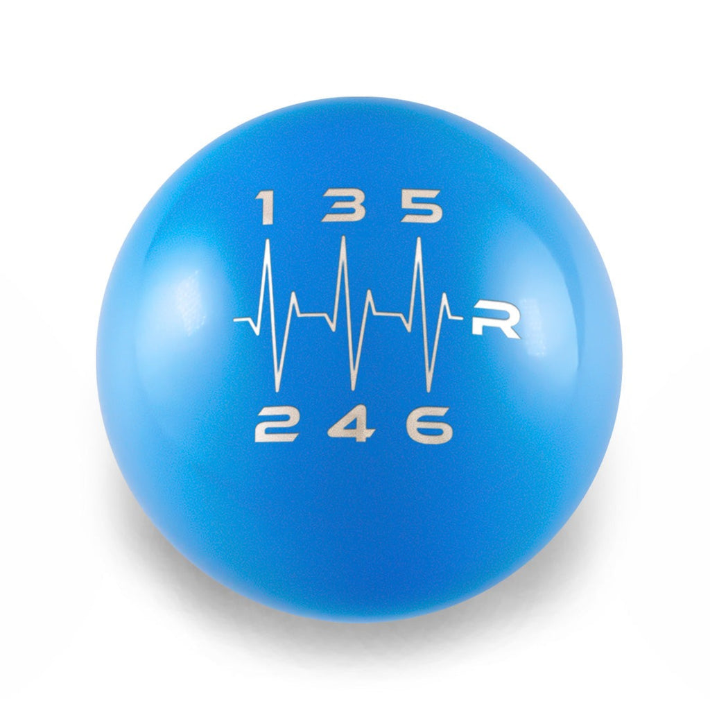 Billetworkz Weighted Shift Knob - 6 Speed Heartbeat Engraving - Subaru STI