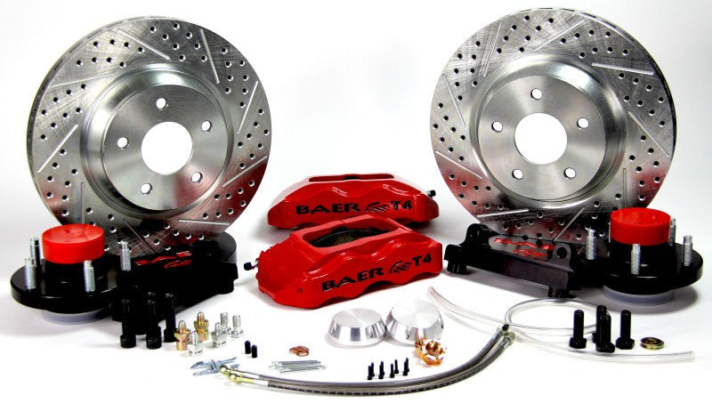 Baer Brakes 70-72 Dodge Challenger STD Studs 13in Track4 Front SDZ Brake Kit - Silver