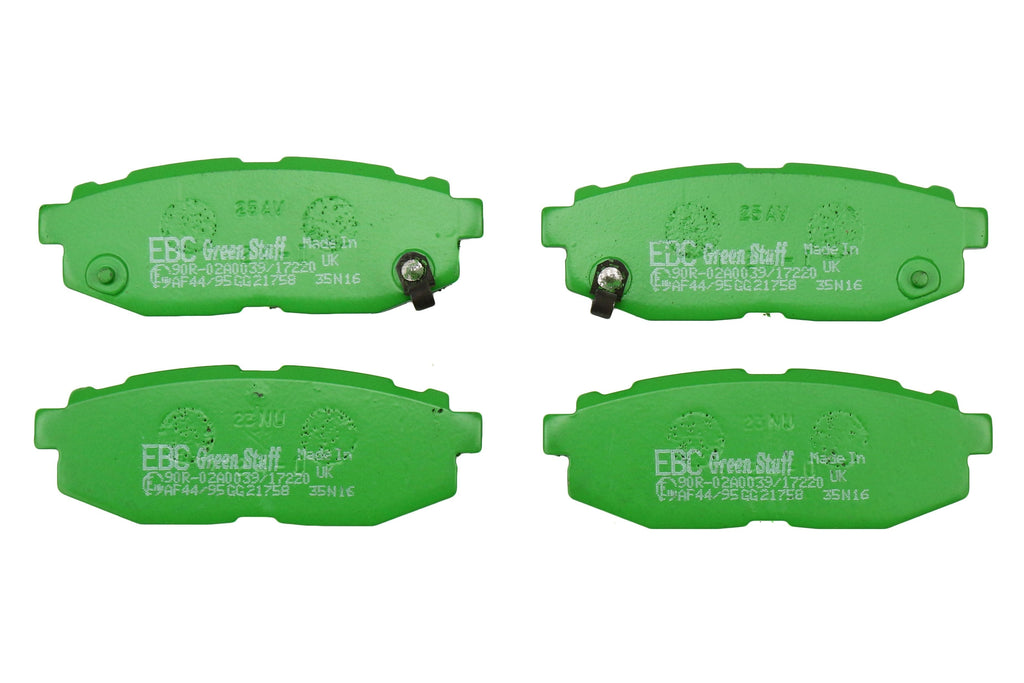 EBC Brakes Greenstuff Rear Brake Pads - 2022-2026 Subaru WRX (Manual Parking Brake) / 2013-2016 Scion FR-S / 2013+ Subaru BRZ / 2017-2020 Toyota GT86