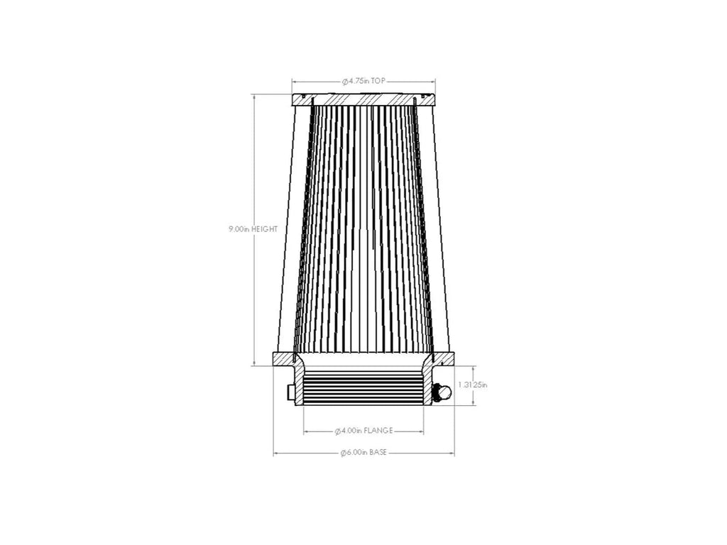 aFe D2 Universal Air Filter 4in x 6in x 4-3/4in x 9in - 21-40035V