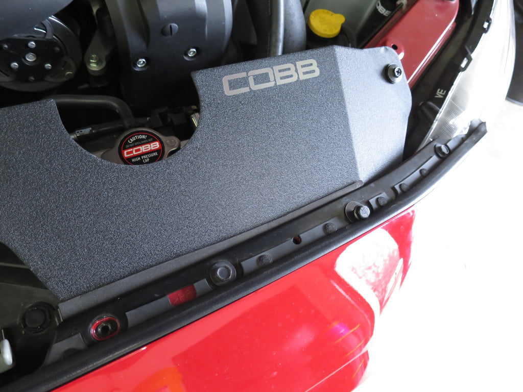 COBB Tuning Aluminum Radiator Shroud Black - 2015-2021 Subaru WRX/STI