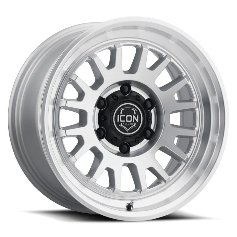 ICON Alloys Anza 17x8.5 5x5 -6mm 4.5" Backspacing Silver Machined Wheel - 8217857345SM