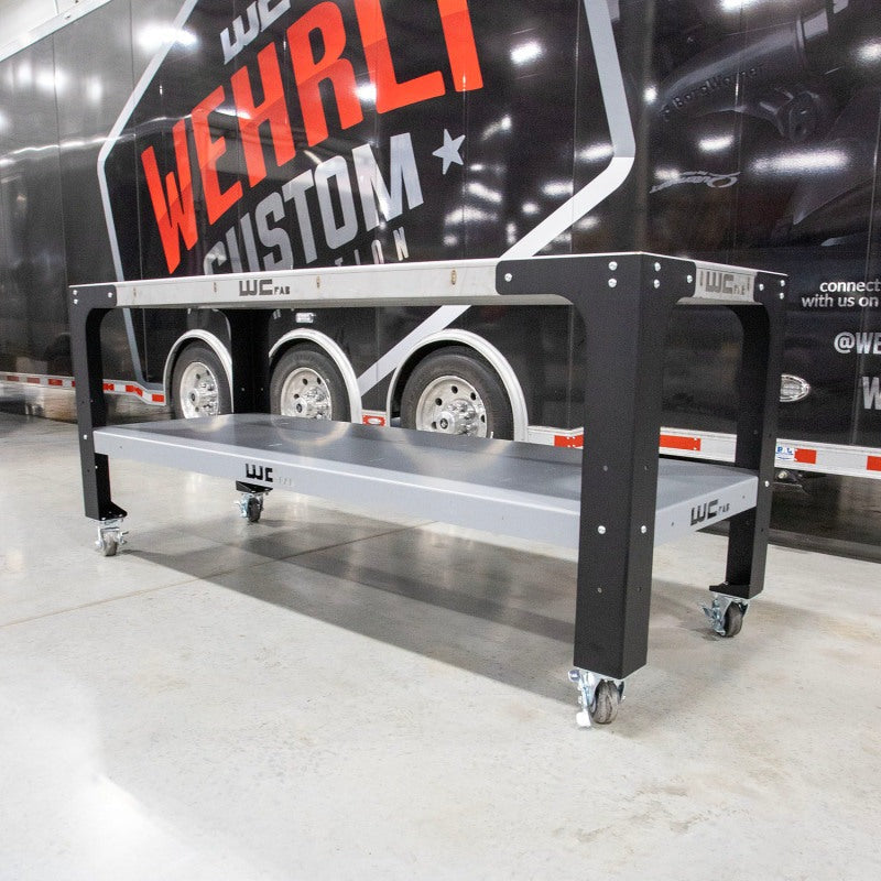 Wehrli Modular Steel Work Bench Top/Shelf Kit - 32in x 90in x .120in Thick (Grey)