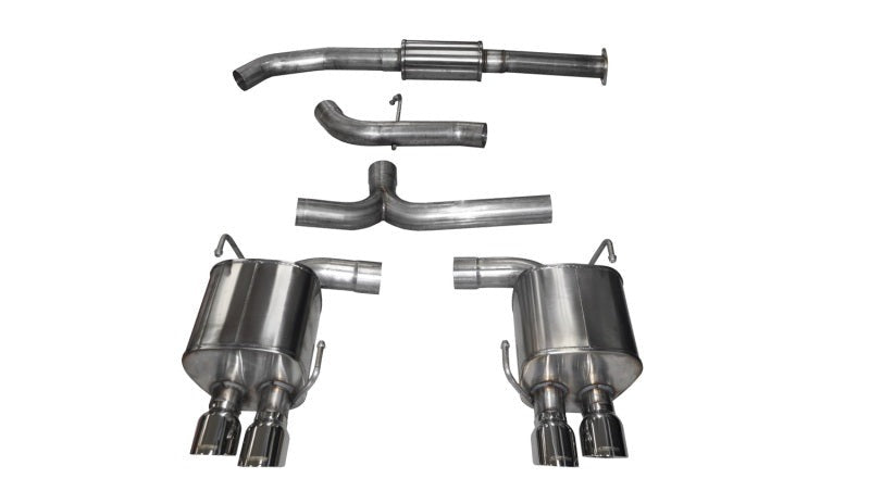 Corsa Sport Cat Back Exhaust - Polished Quad 3.5in Tips - 2015-2021 Subaru WRX