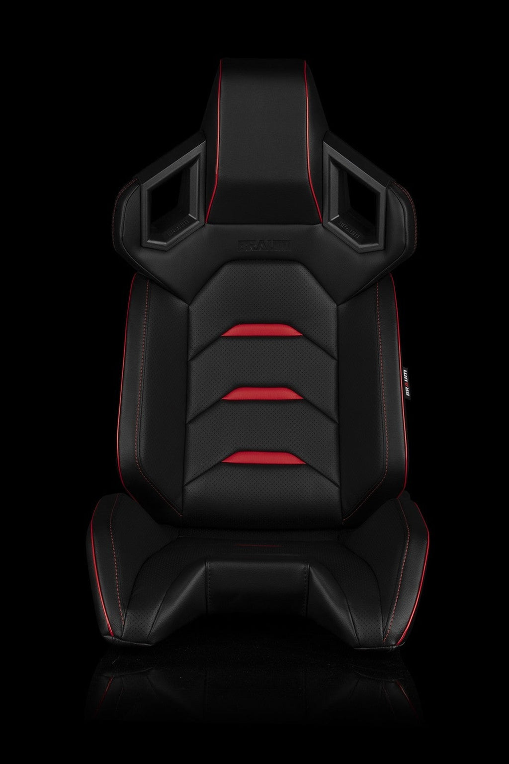 BRAUM ALPHA-X Series Sport Seats - Black / Red - Universal