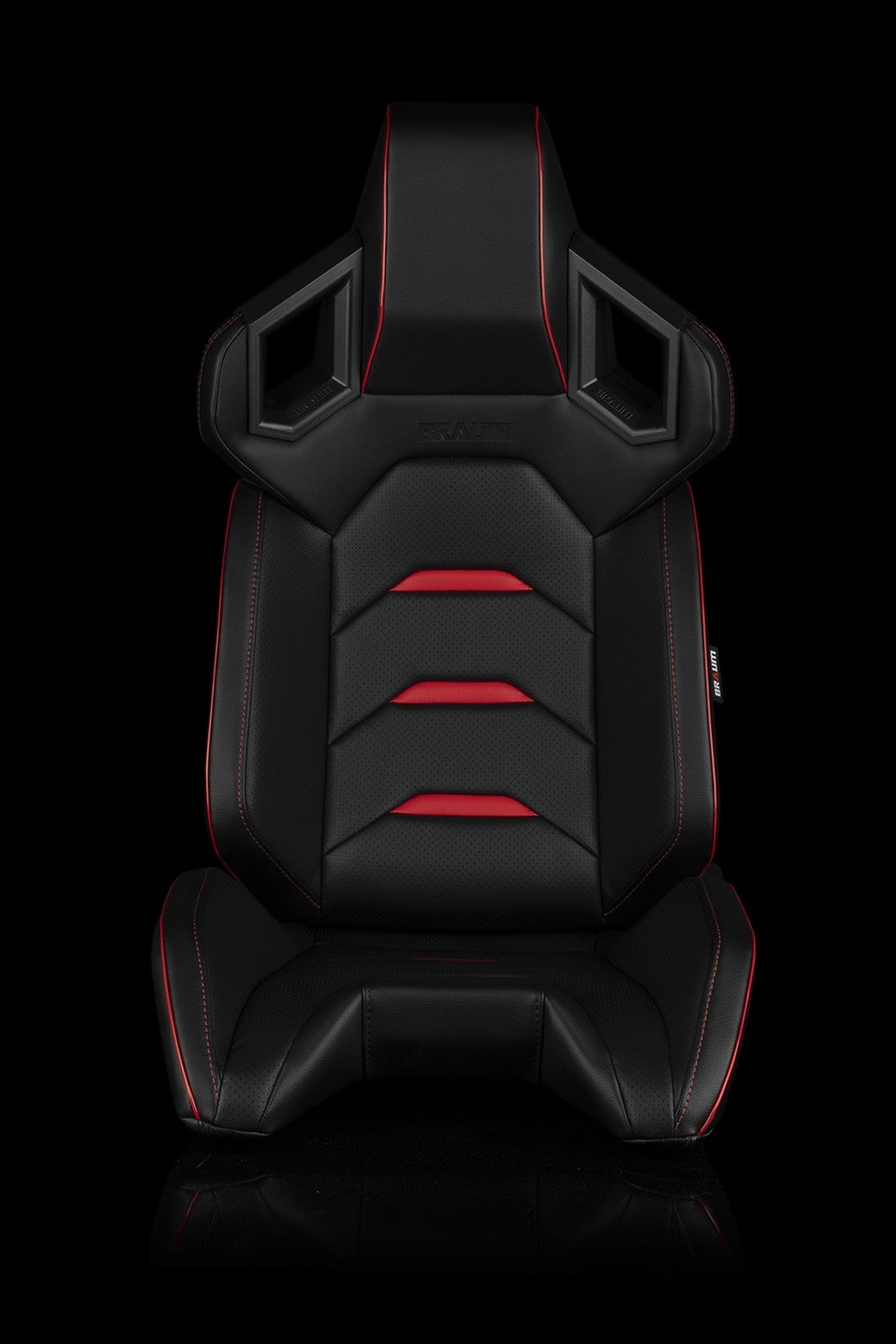 BRAUM ALPHA-X Series Sport Seats - Black / Red - Universal