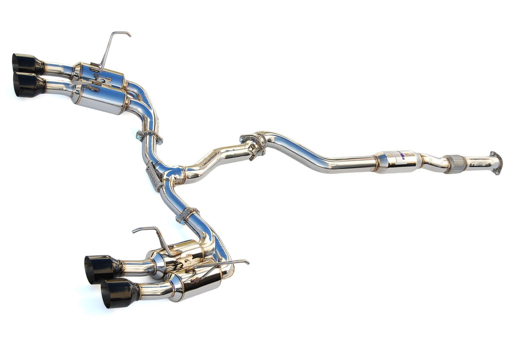 Invidia Gemini R400 Single Layer Cat Back Exhaust w/ Black Tips - 2015-2021 Subaru WRX / STI